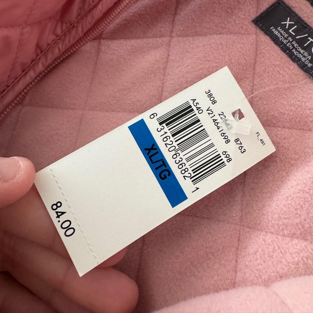 Van Heusen Light Pink Quilted Vest Zip Up Jacket - Picture 6 of 7